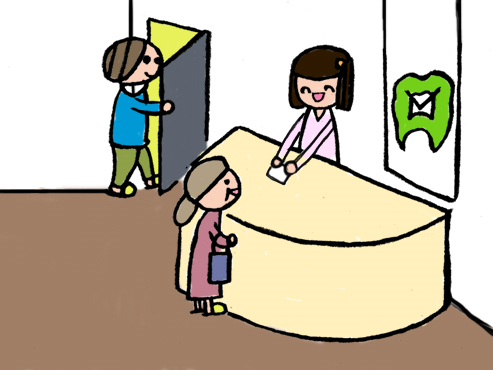 高円寺駅南口徒歩2分の歯医者、高円寺PAL歯科医院の受付でのお仕事