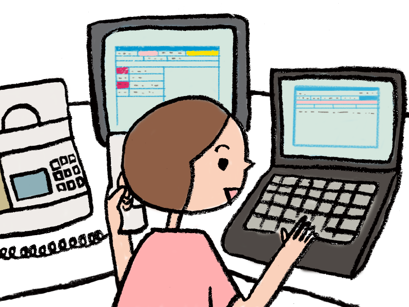 高円寺駅南口徒歩2分の歯医者、高円寺PAL歯科医院の受付でのお仕事