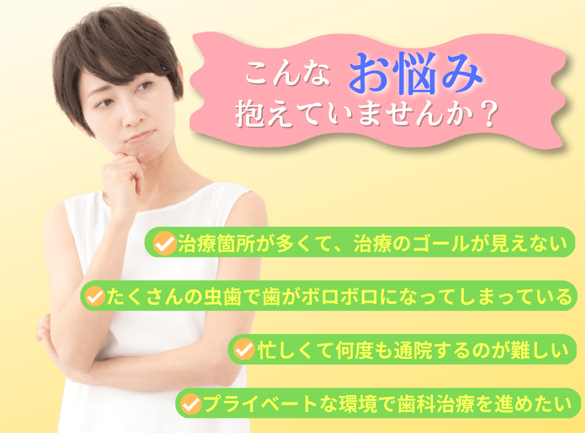 高円寺駅南口徒歩2分の歯医者、高円寺PAL歯科医院の虫歯/パーソナル・集中治療プラン